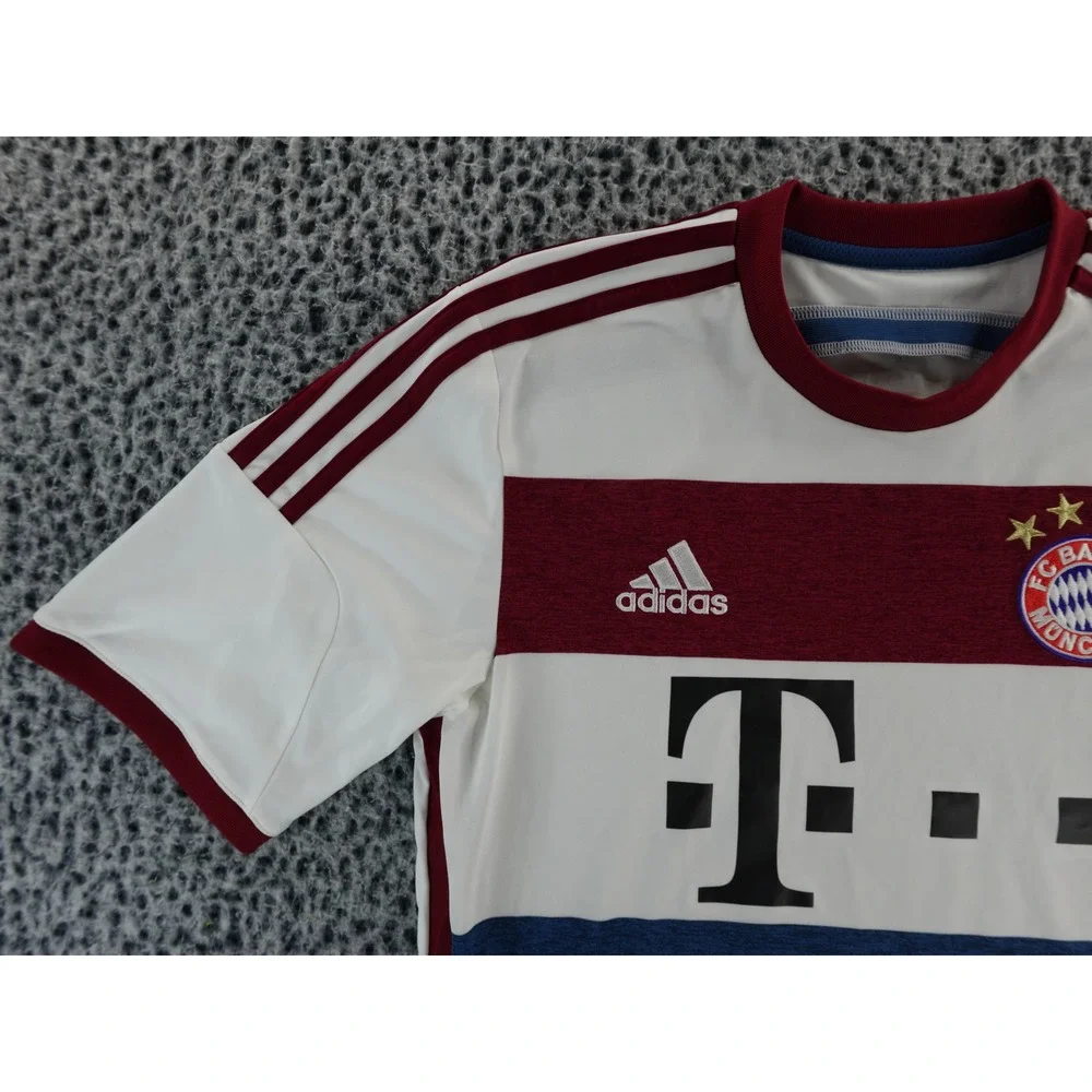 Adidas FC Bayern‎ Munich Soccer Jersey Climalite White Red Blue Men's 2014 Small